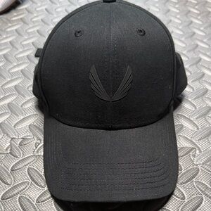 ASRV Black Curved-Brim Cap with Raised Wing Logo